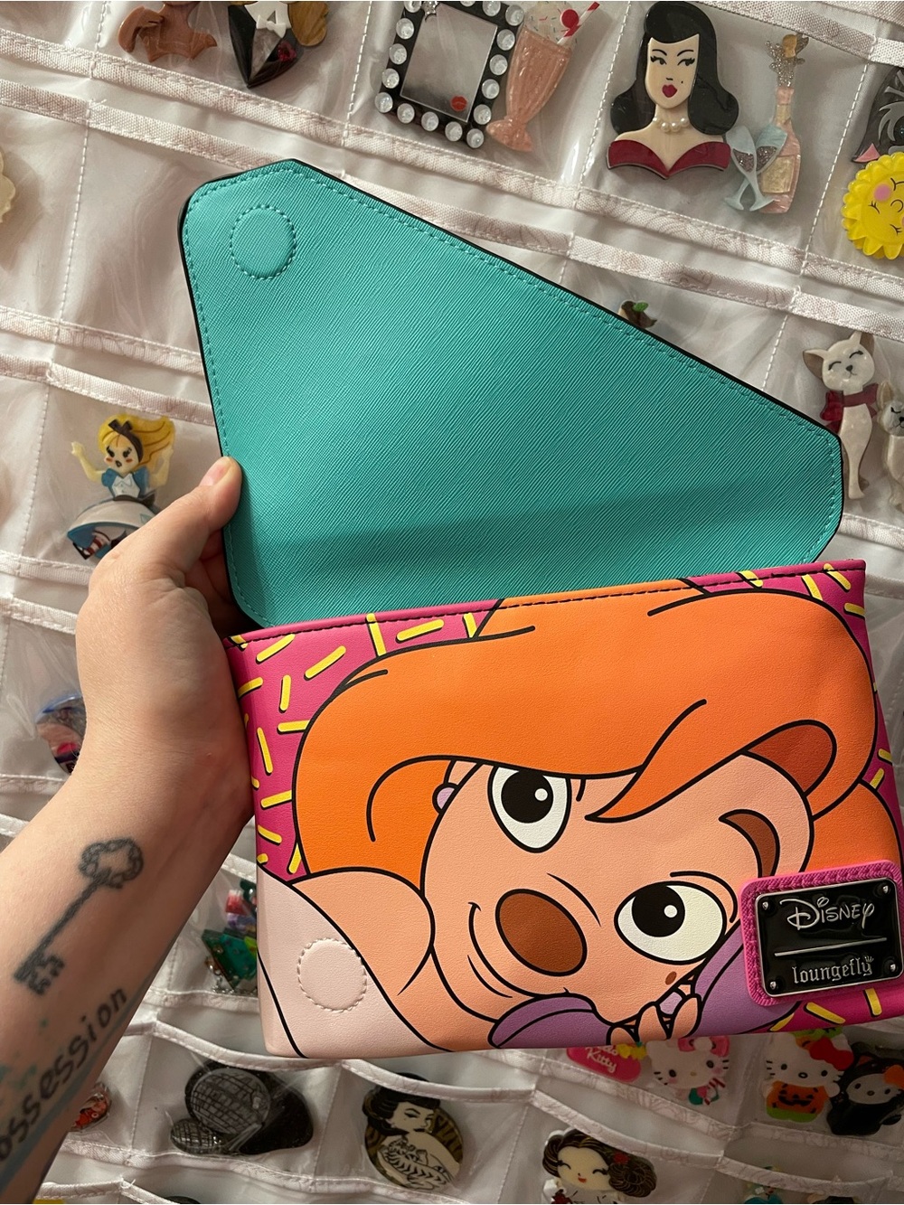 NWOT Loungefly Disney_A Goofy Movie Max Roxanne Split Crossbody bag+wallet SET - Picture 11 of 17